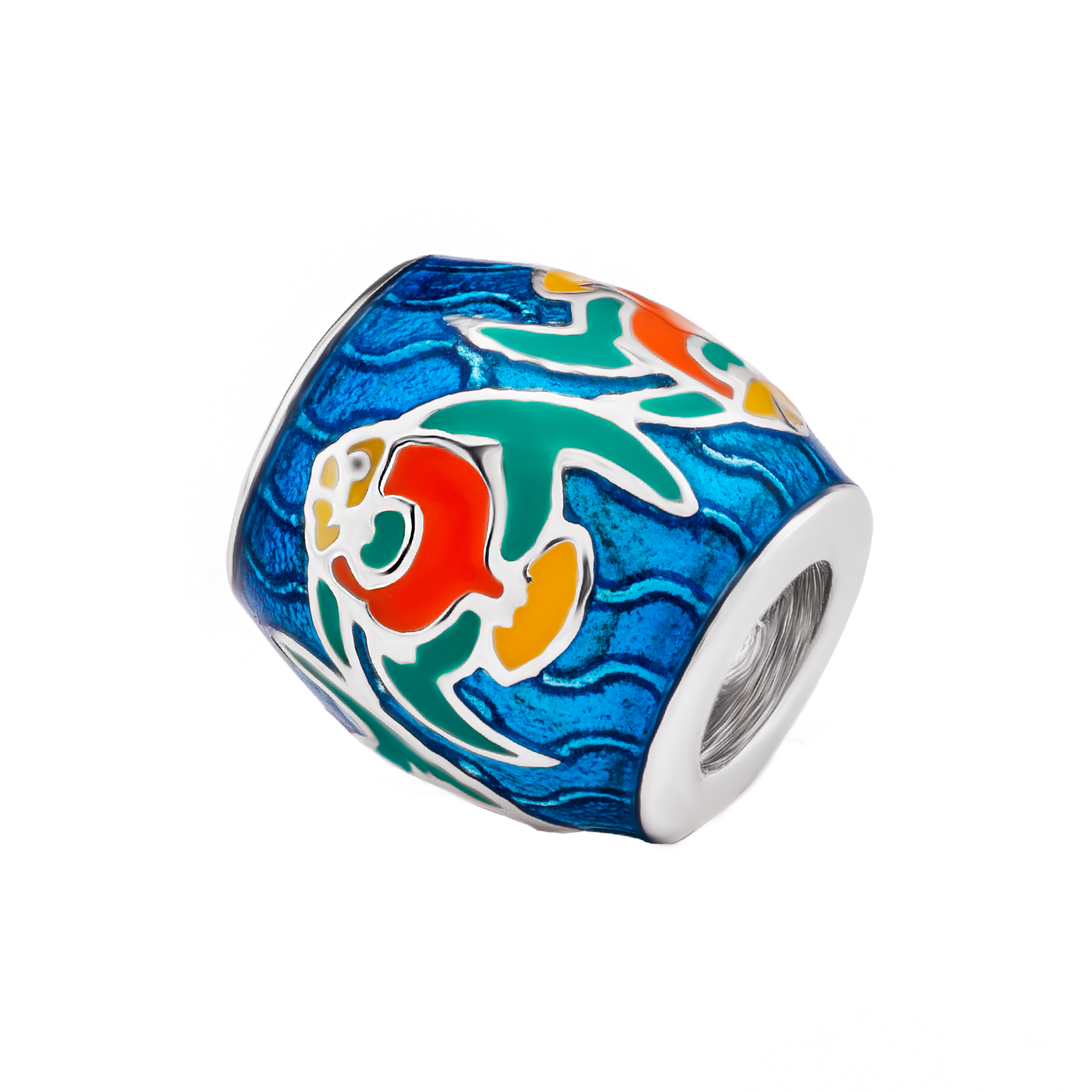 

Срібний ШАРМ З ЕМАЛЛЮ РИБКА СКАЛЯРІЯ cava.cool