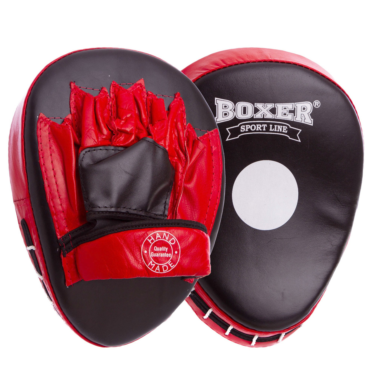 

Лапа Изогнутая для бокса и единоборств BOXER 2010-01 19х23х4см 2шт (красная)