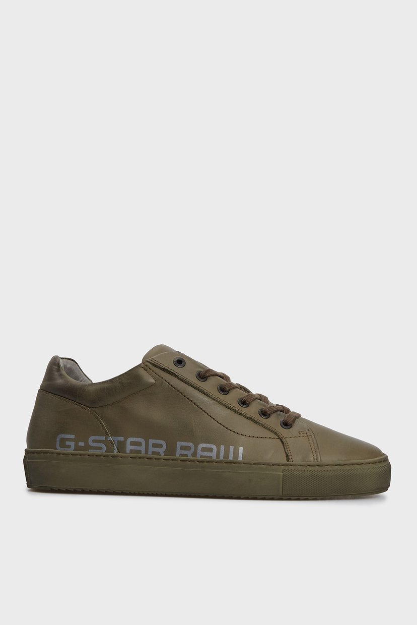 

Мужские зеленые кожаные кеды G-Star RAW 40 2142 006501