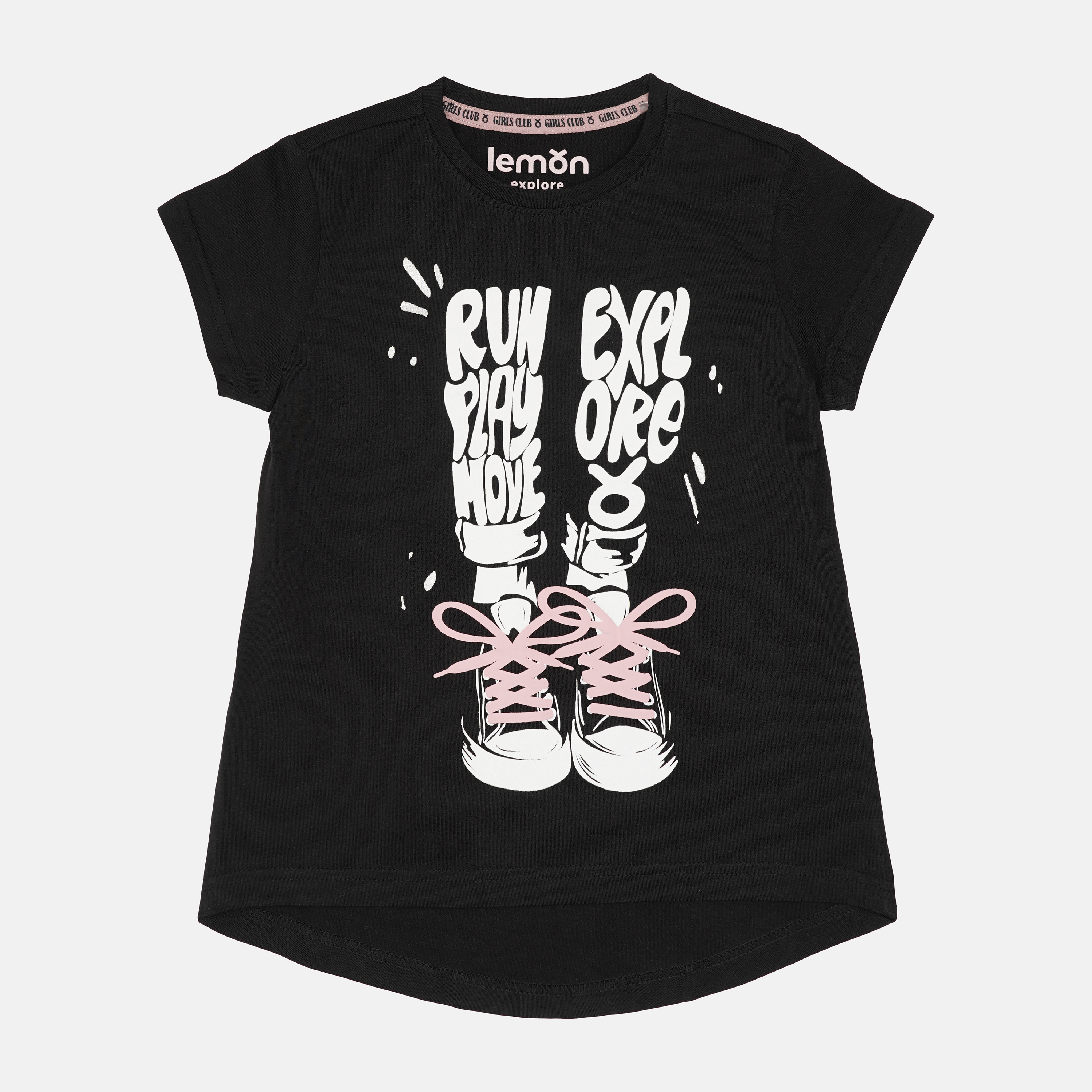 

Футболка Lemon Back To School Girl ZL1143202BSG 128 см Черная