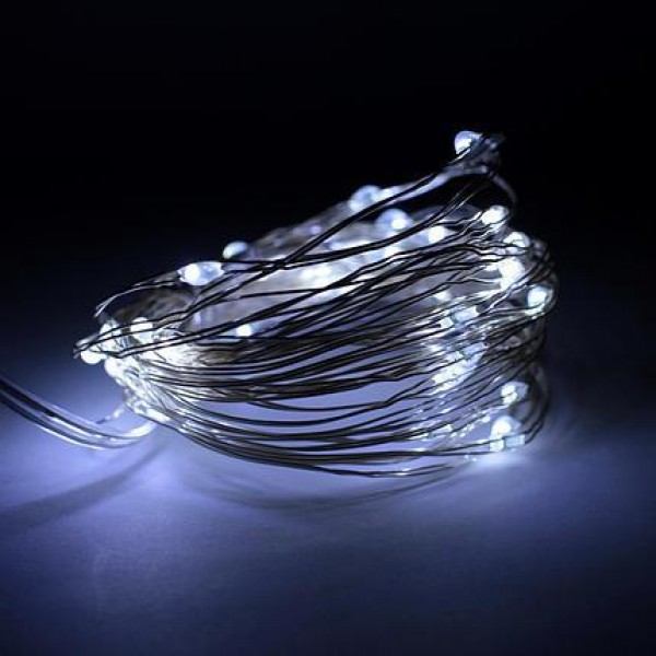 

Гірлянда нитка крапля роси 5м 50Led білий колір на батарейках 3шт АА (767878)