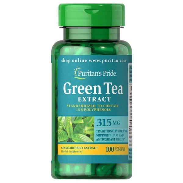 

Жирозжигатель Puritan Pride Green Tea 315 мг 100 капсул