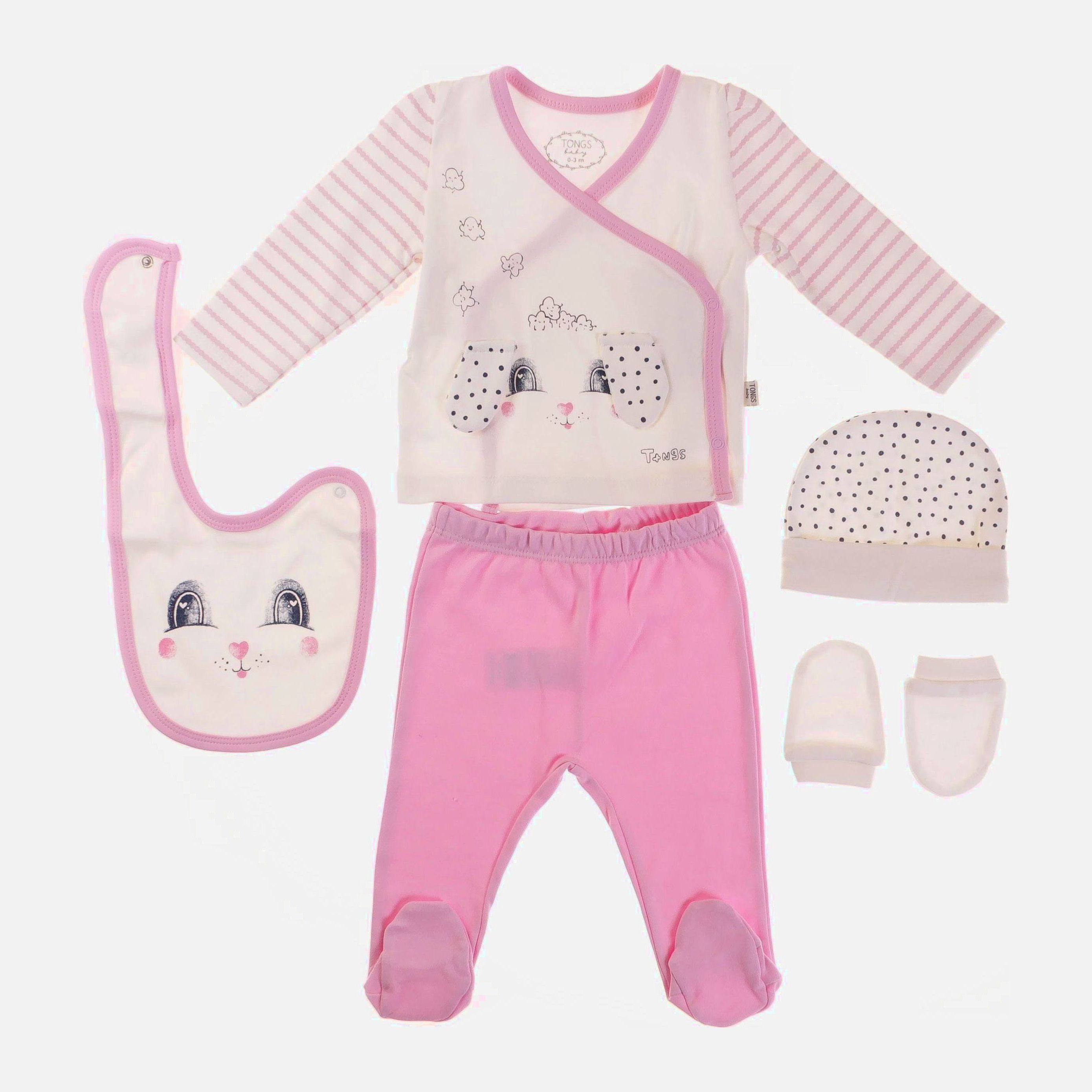 

Комплект 5 ед. Tongs Baby 2775 56 см Кремовый/Розовый