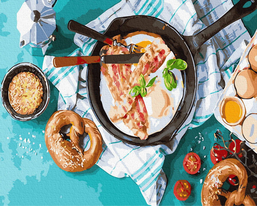 

Набор для творчества Картина по номерам Вкусный завтрак