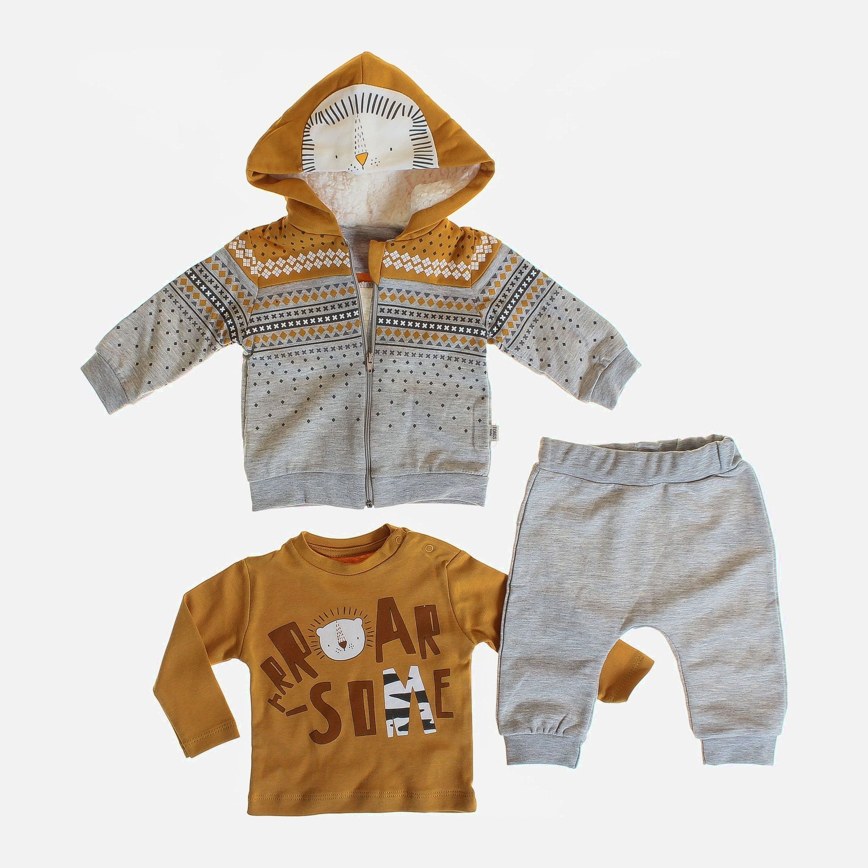 

Спортивный костюм Tongs Baby 2744 68 см Горчичный/Серый меланжевый