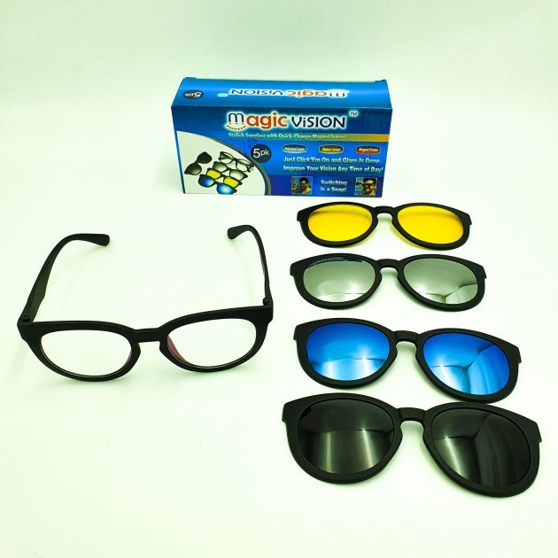 

Очки солнцезащитные антибликовые Magic Vision 5 в 1