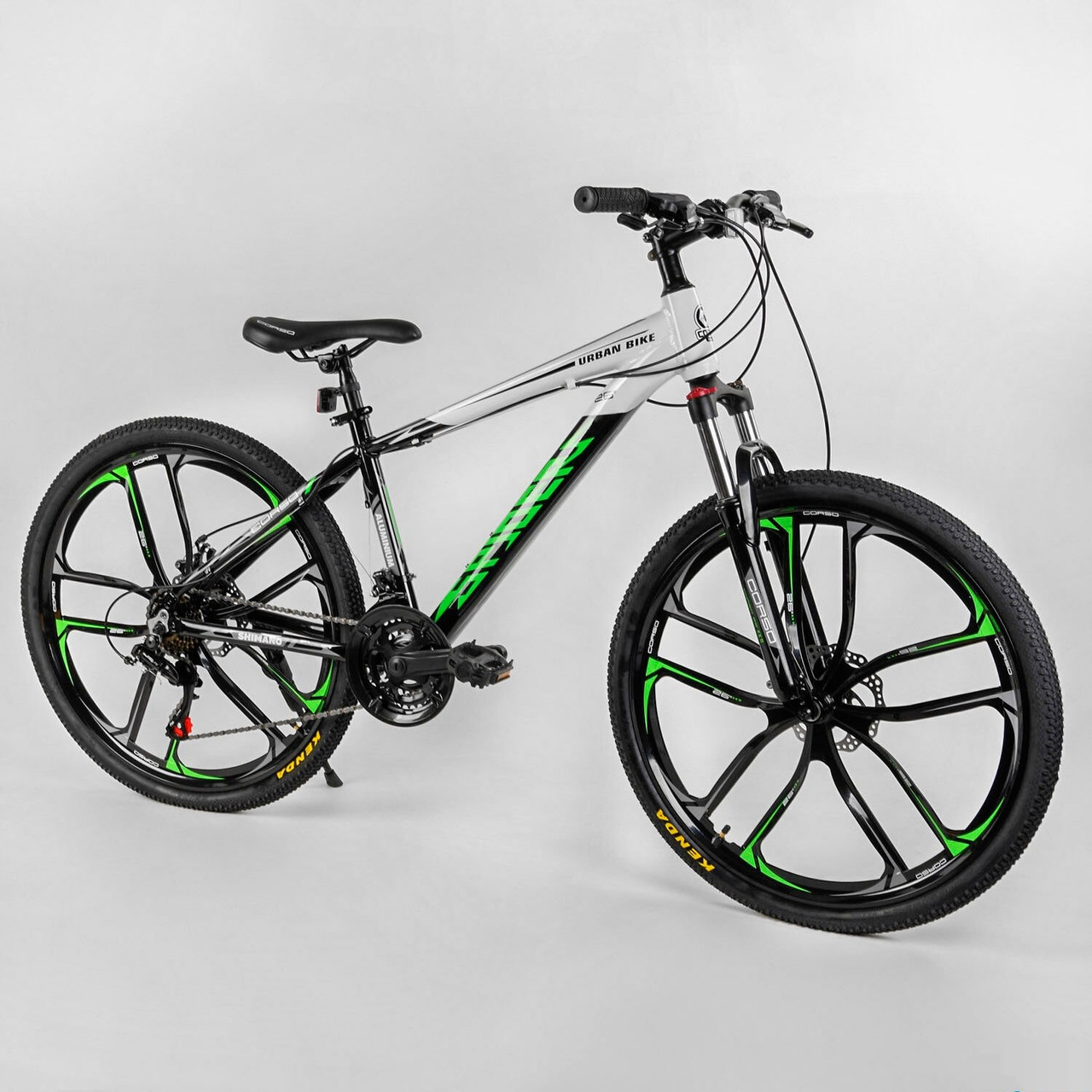 

Велосипед Спортивный 26" "CORSO" "Spider" White/Light Green
