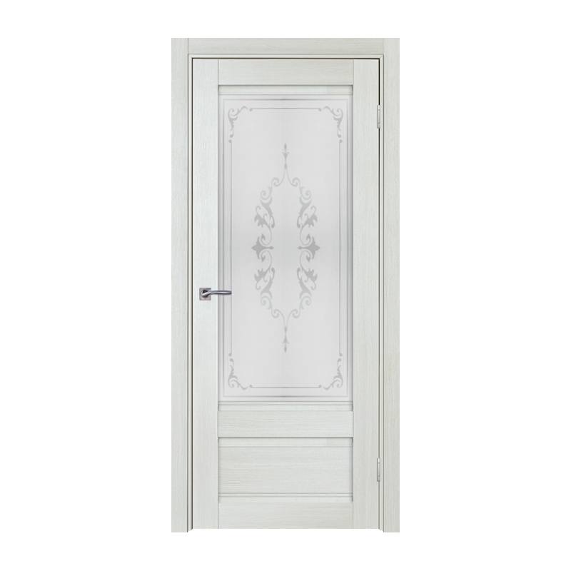 

Дверное полотно ТД ТД-781 2000х700 мм Дуб беленый R (чёрн. стекло)