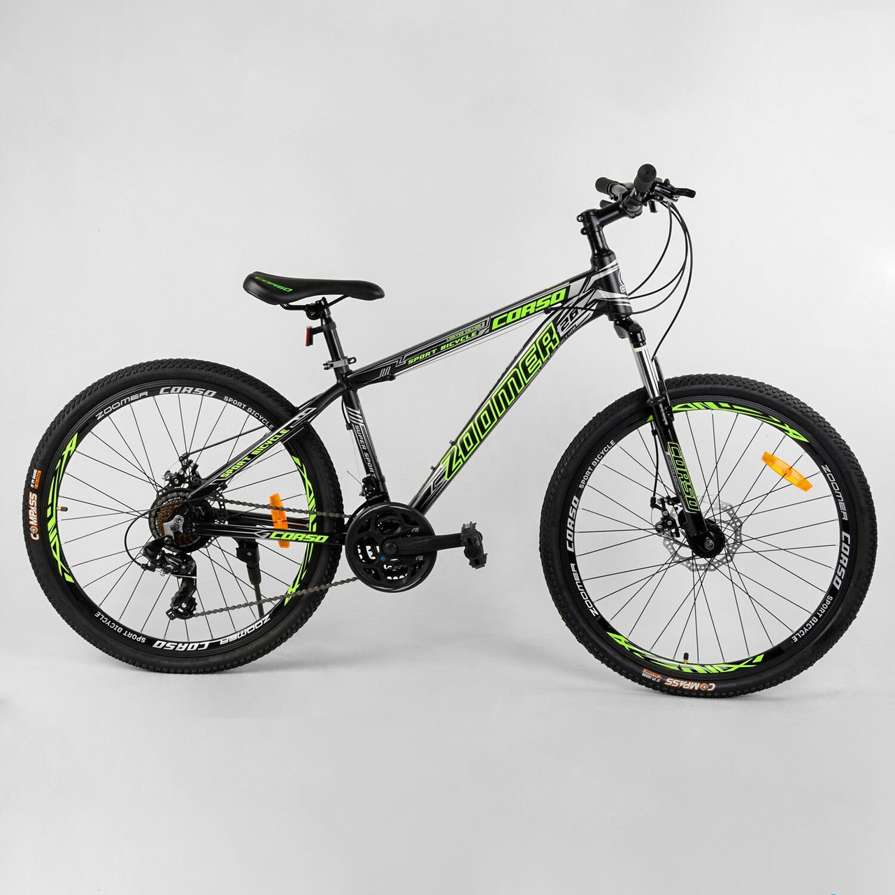 

Велосипед Спортивный 26" "CORSO" "Zoomer"Black/Gray