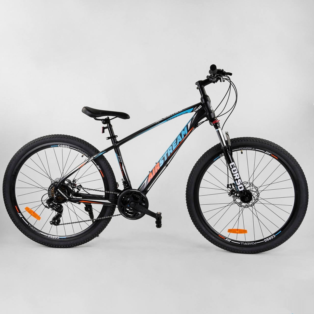 

Велосипед Спортивный 27.5" "CORSO" "Airstream" Black/Blue