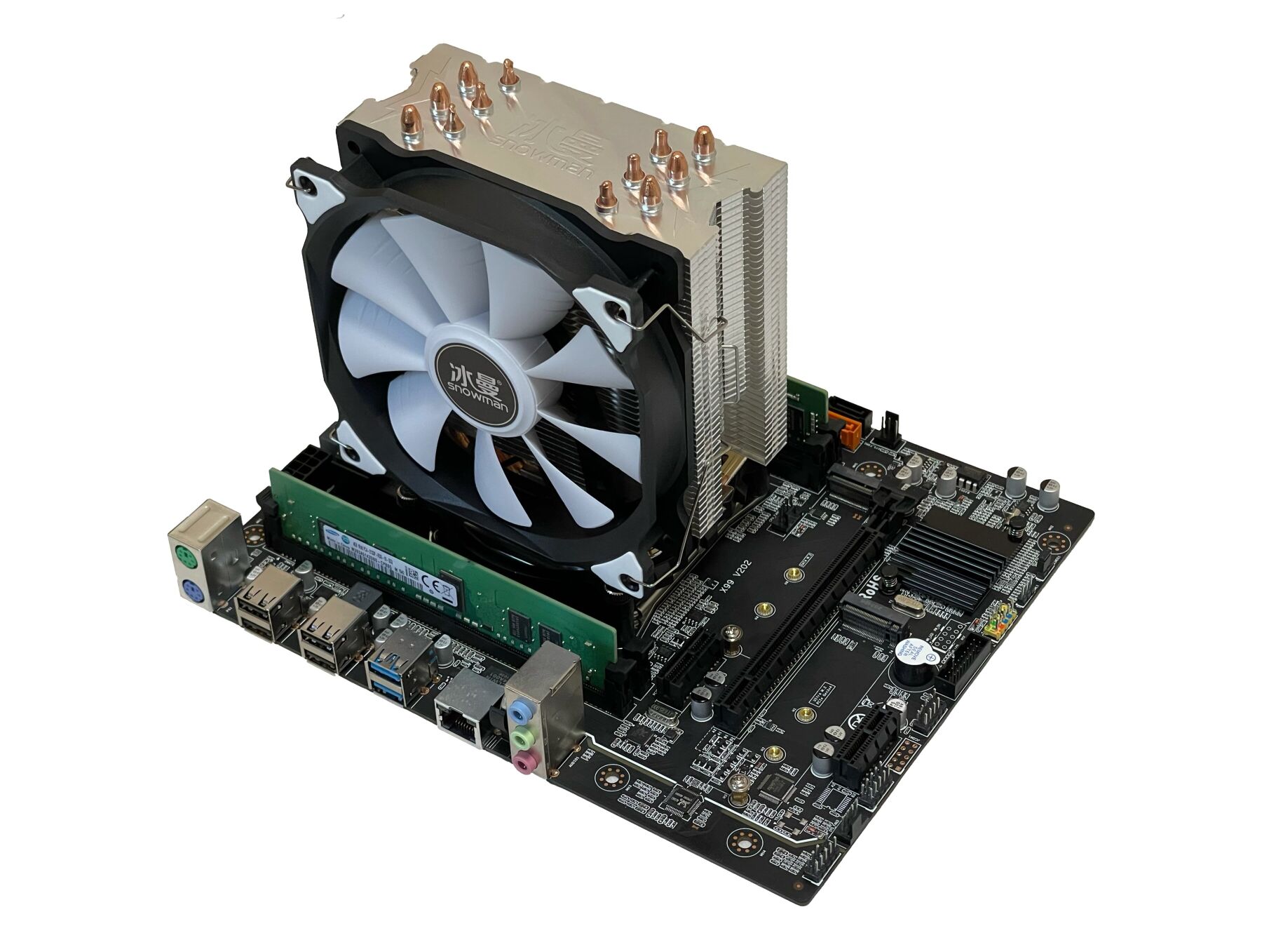 

Материнская плата +CPU +RAM + Кулер:X99 v202 + Intel Xeon E5-2640 v3 +16GB DDR4 + Кулер