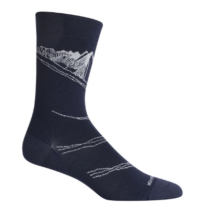 

Носки Icebreaker LifeStyle Fine Gauge Ultra Light Crew Peak in Reach Midnight Navy SM (104 788 401 S