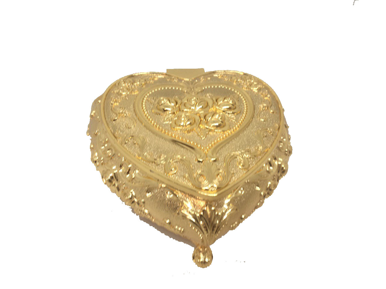 

Декоративная шкатулка MCA Vizyon из мельхиора с позолотой Сердечко 12 см