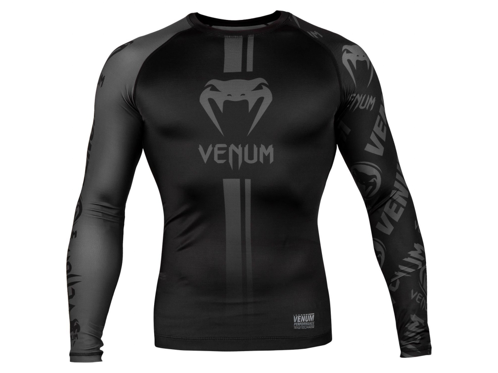

Рашгард VENUM Logos Rashguard Long Sleeves M чёрный/серый (4322)