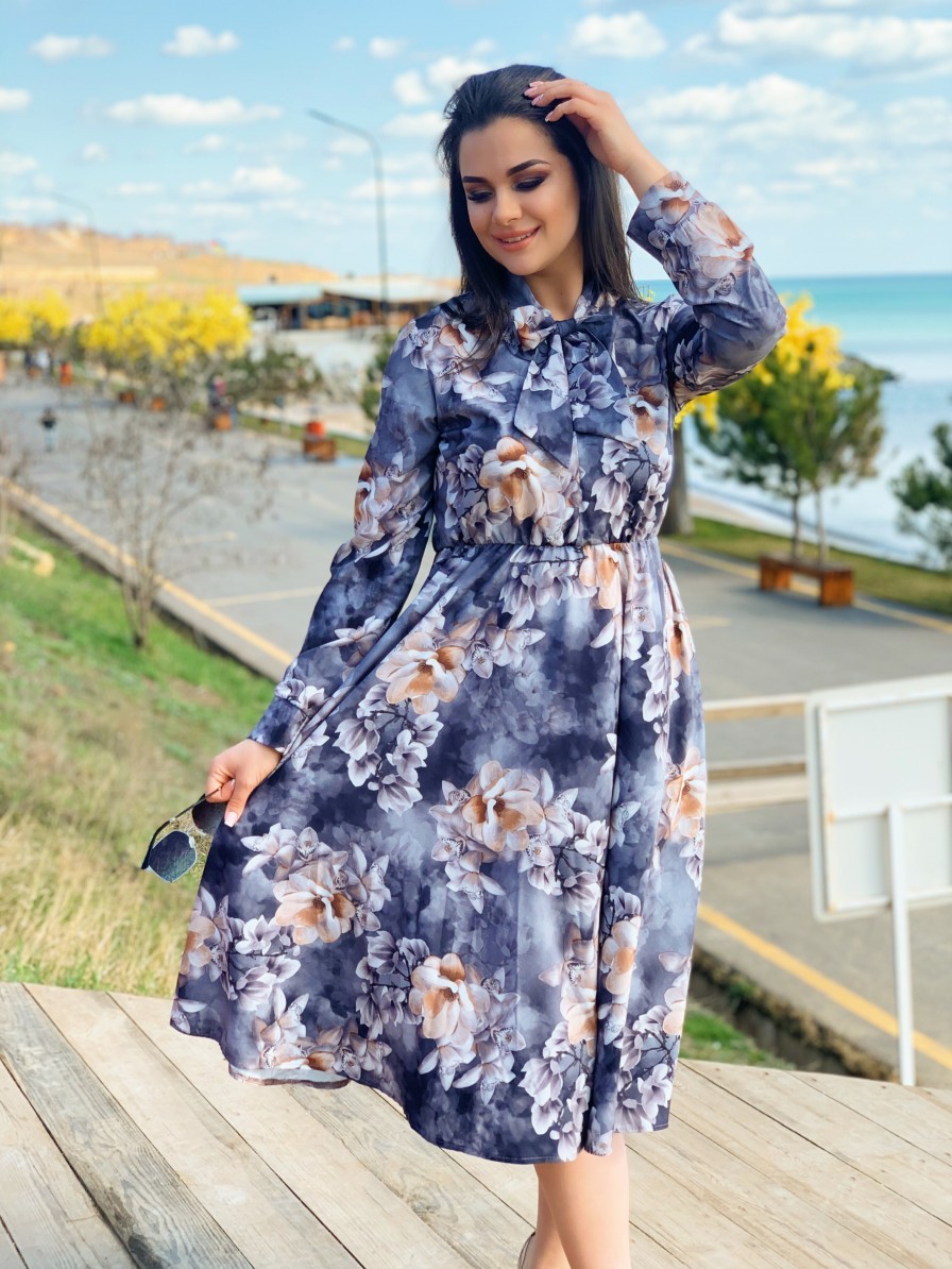 

Легкое платье миди Wiemode XL/XXL дымчатый 43429784
