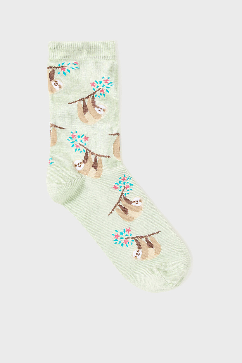 

Женские мятные носки ALL OVER SLOTH Accessorize OS 296005