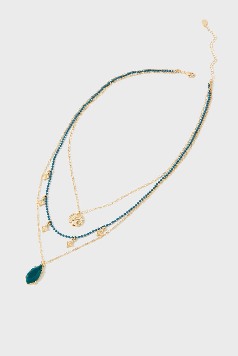 

Женское золотистое ожерелье RECONNECTED 3XENAMEL Accessorize OS 282046