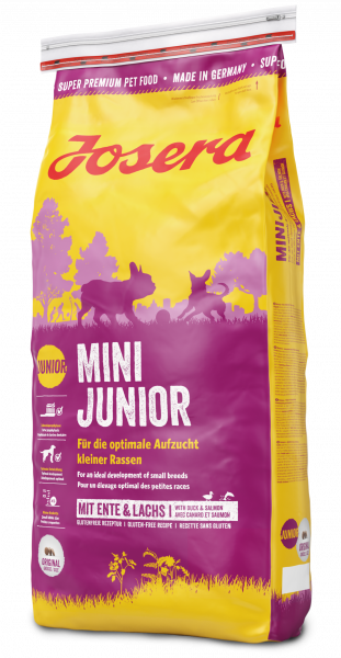 

Сухой корм Josera (Йозера) Mini Junior для щенков и юниоров малых пород утка 15 кг