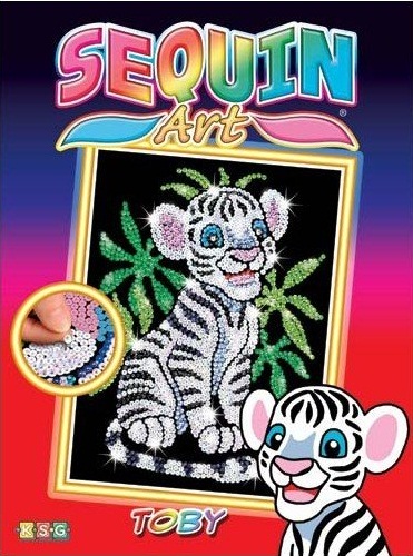 

Набор для творчества Sequin Art Red Toby the White Tiger Cub 25х34 см (SA0906)