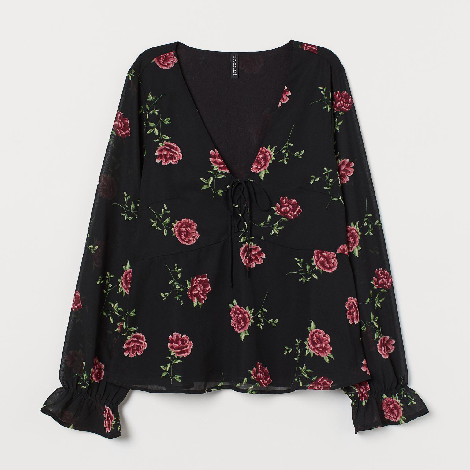 

Блузка H&M XAZ245784LZWS 42 Черная