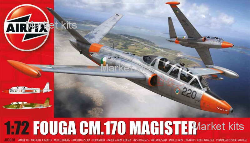 

Учебно-боевой самолет Fouga CM.170 Magister 1:72 Airfix (AIR03050)