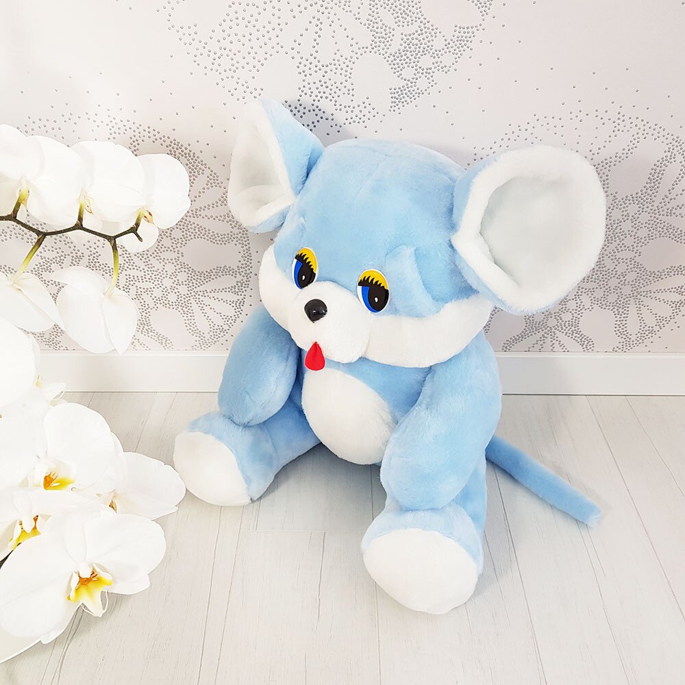 

Мягкая игрушка Zolushka Мышь 37 см голубая