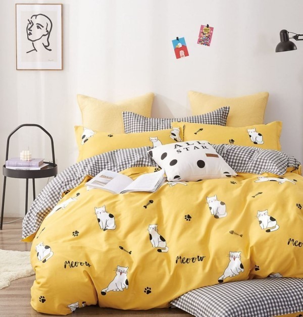 

Комплект постельного белья AV-favorit Бязь Люкс 150*220 Котики на жёлтом (b-01069)