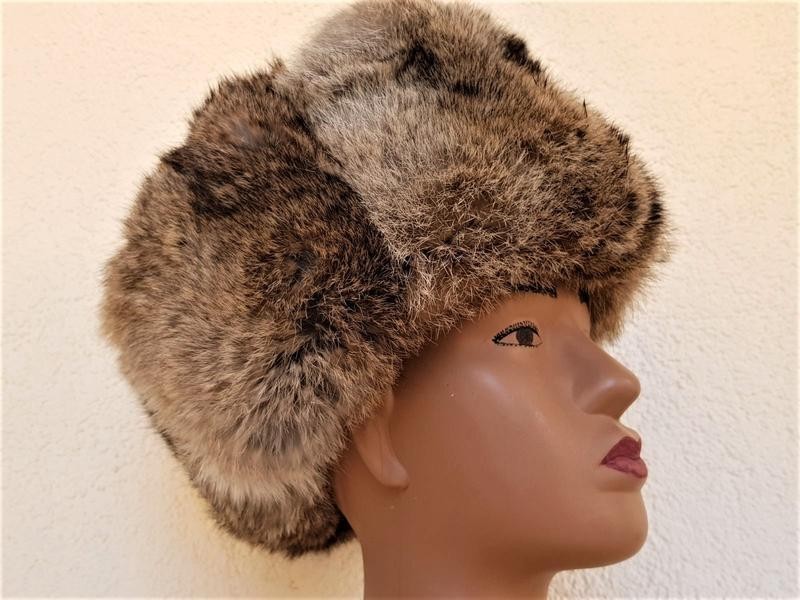 

Шапка з кролика коричнева 60 р