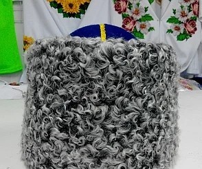 

Папаха з сірого каракулю 62 р