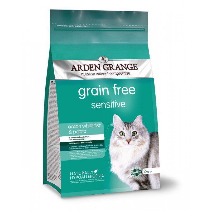 

Сухой корм для кошек Arden Grange Adult Sensitive Cat для чувствительного пищеварения с океанической рыбой 8кг
