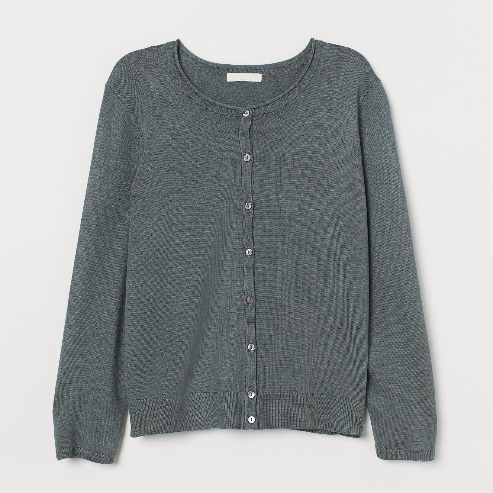 

Кардиган H&M XAZ203509FJZS M Бледно-зеленый