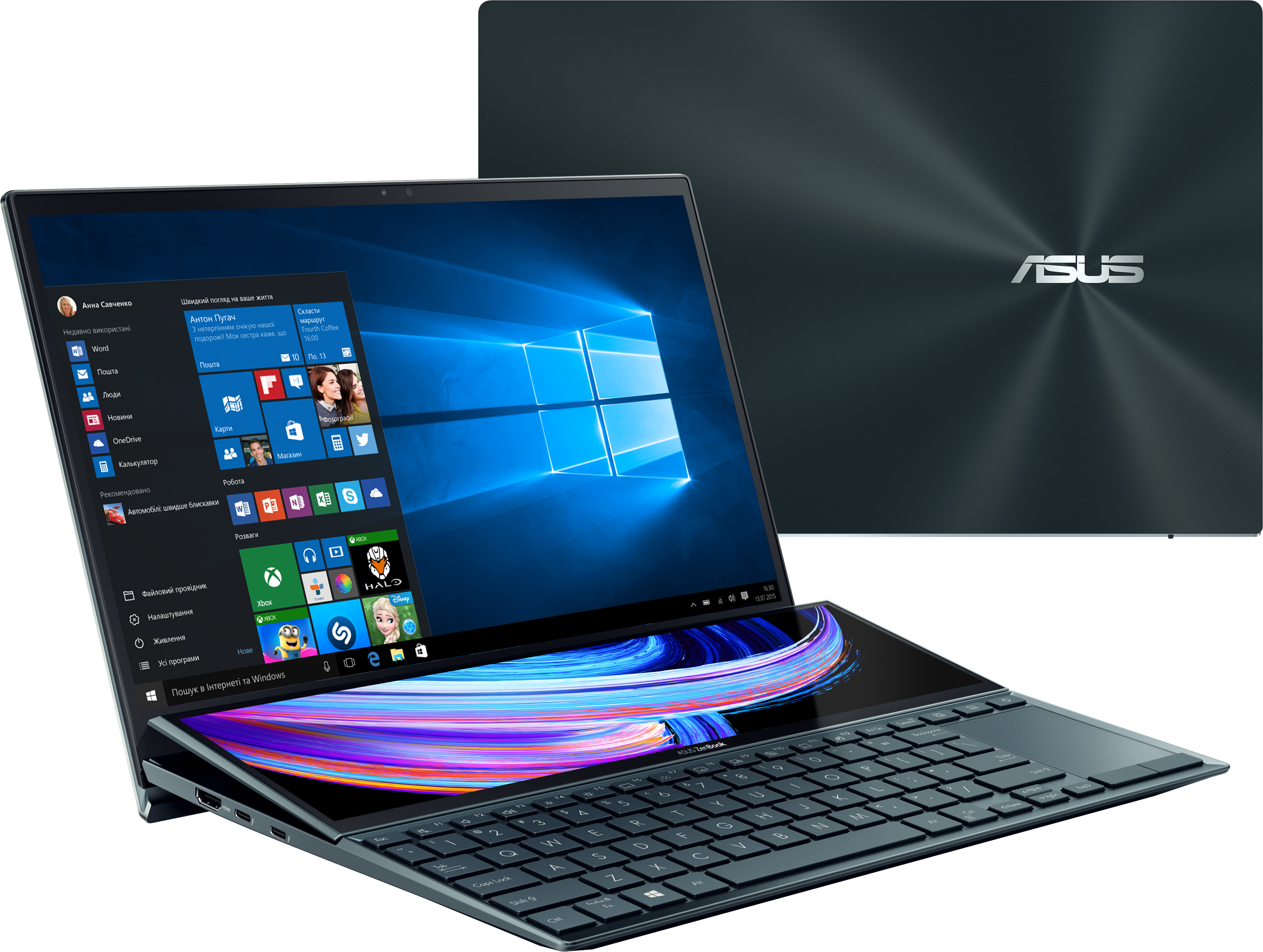 

Ноутбук Asus ZenBook Duo 14 UX482EA-HY039T (90NB0S41-M00470) Celestial Blue + фирменный чехол