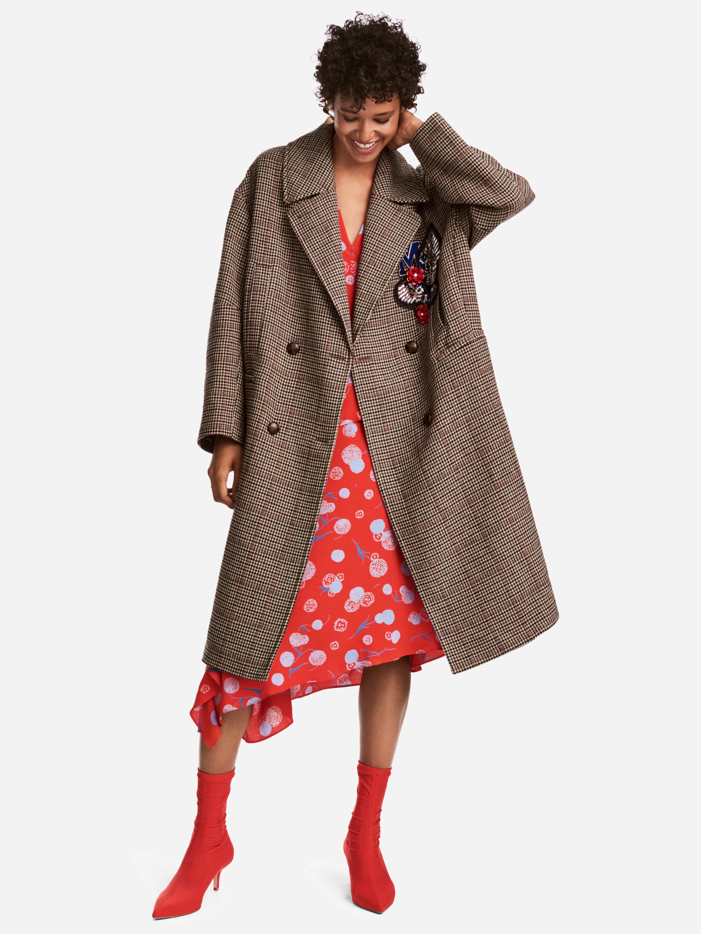 

Пальто H&M XAZ155824ICDS 38 Корчиневое