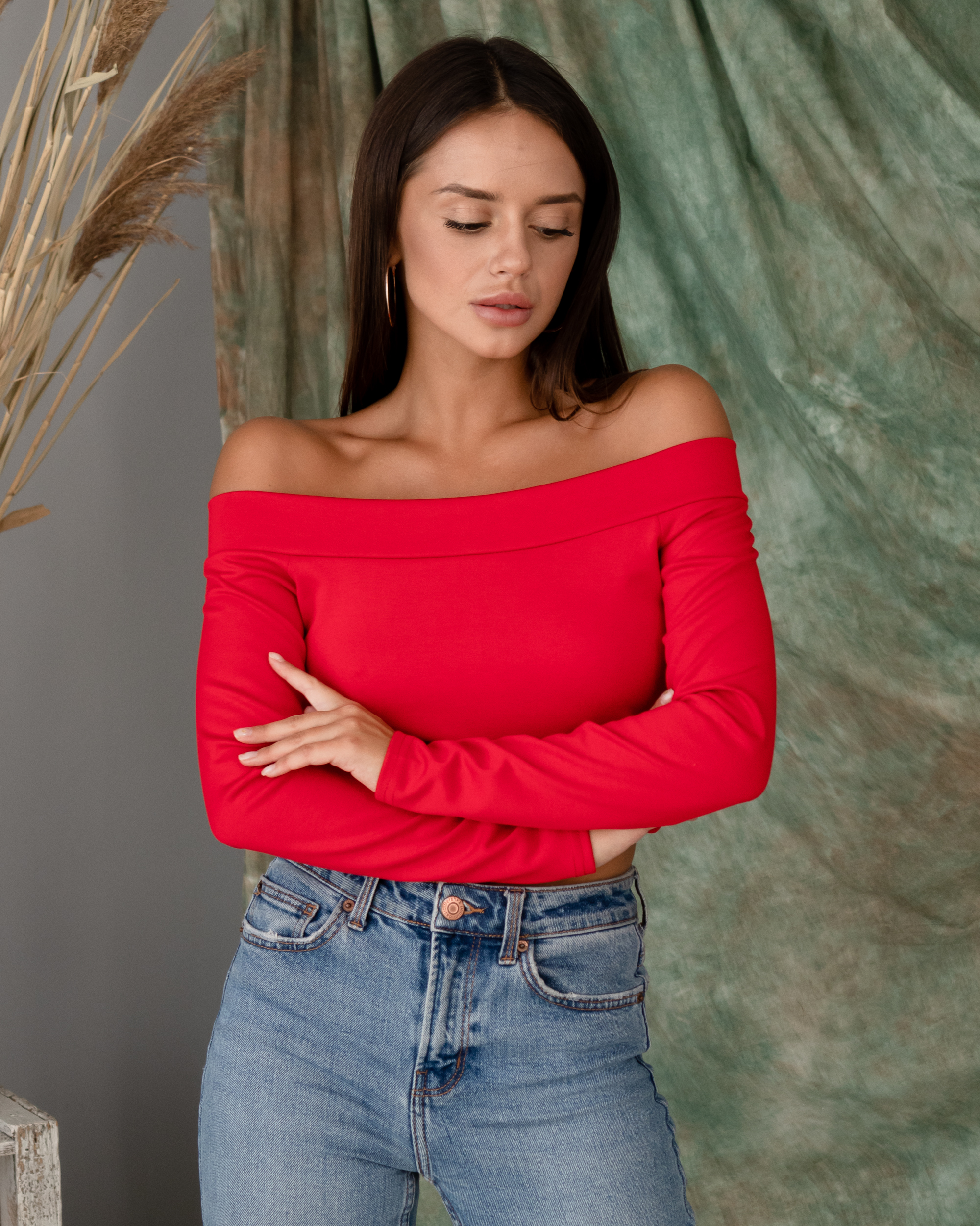 

Кроп-топ длинный рукав Just Style Красный, Кроп-топ длинный рукав Just Style Красный S