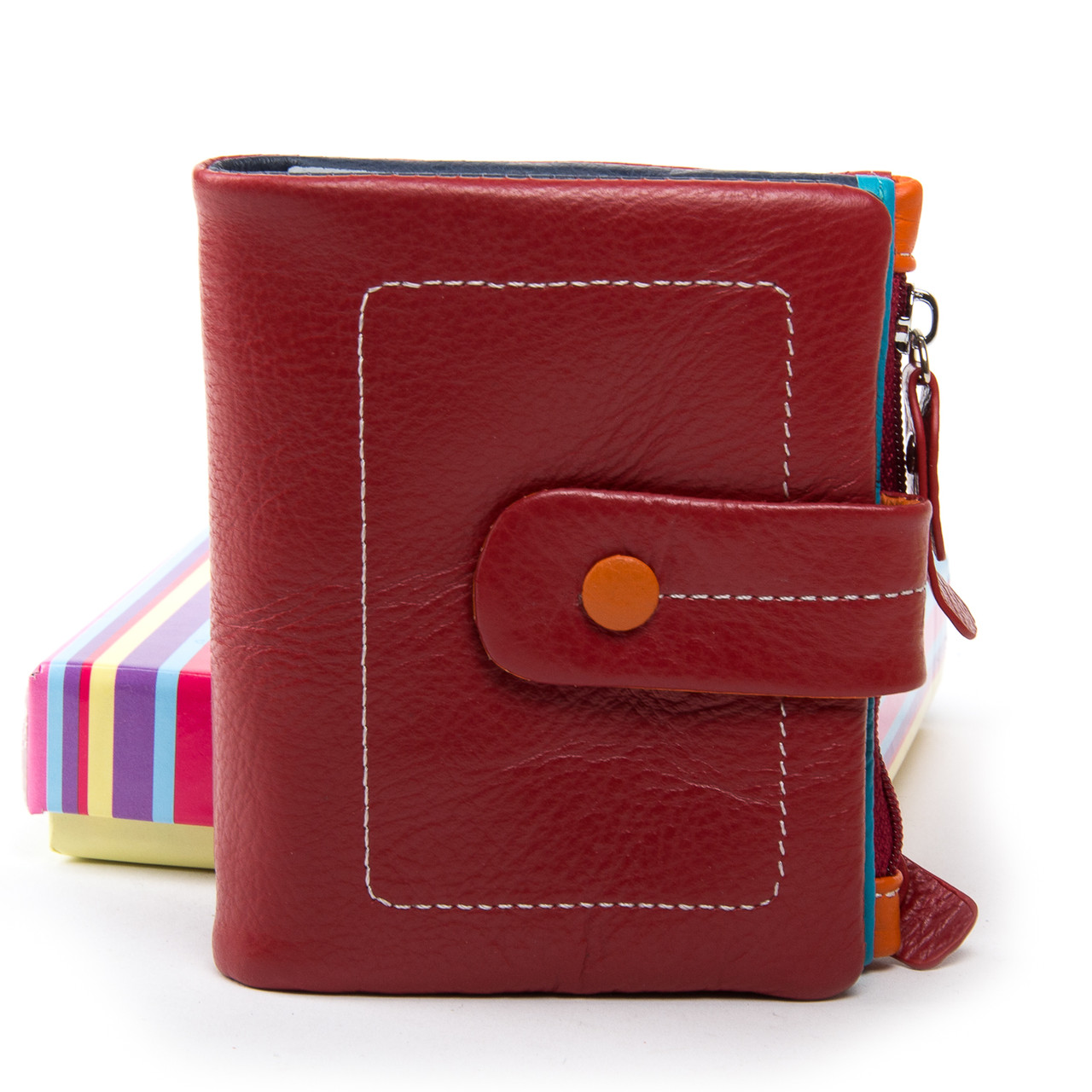 

Жеснкий кошелек Rainbow кожа DR. BOND WRN-1 красный