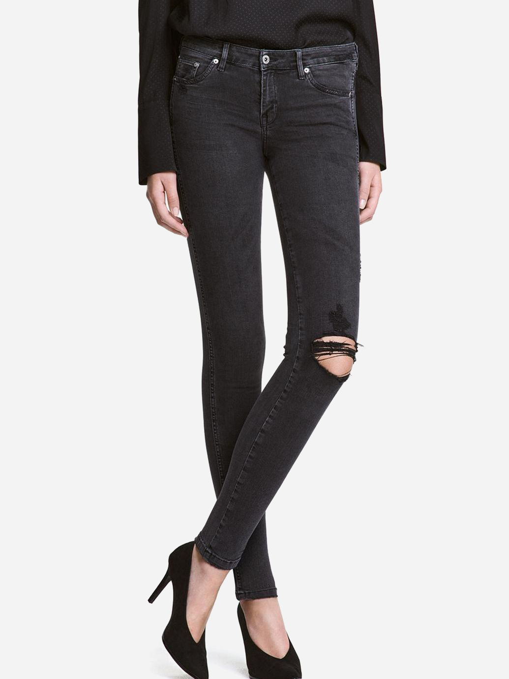 

Джинсы H&M 424664a45 W25 Серые