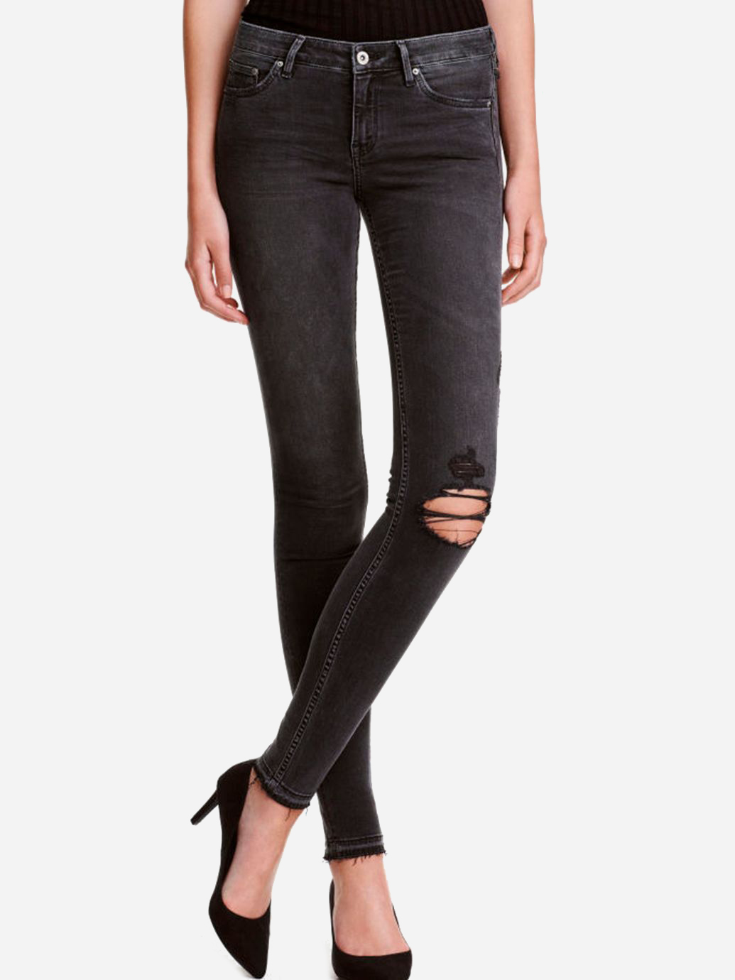 

Джинсы H&M 0424664 W24 L30 Серые