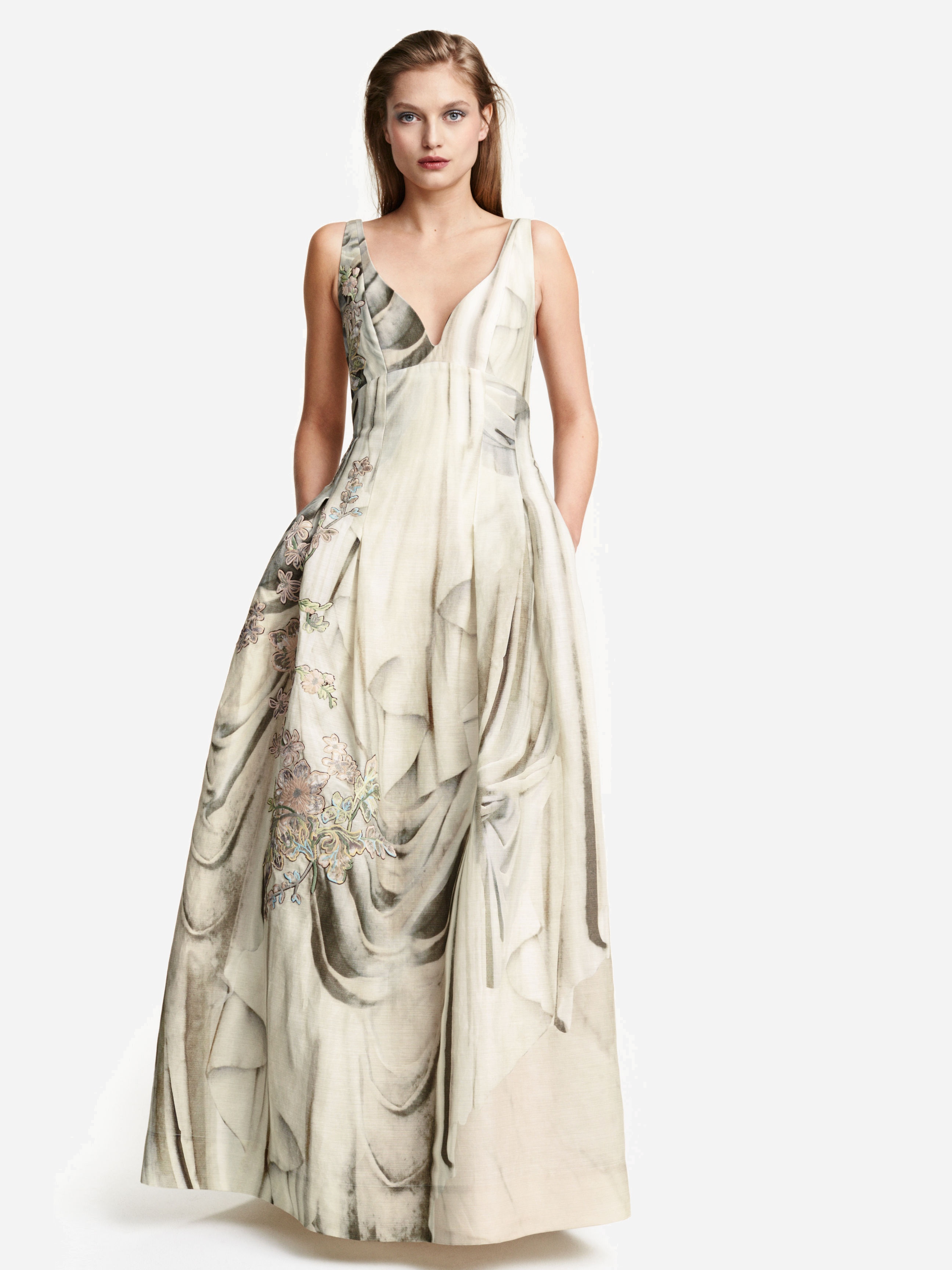 

Платье H&M XAZ044151SQXM 36 Бежевое с разноцветным