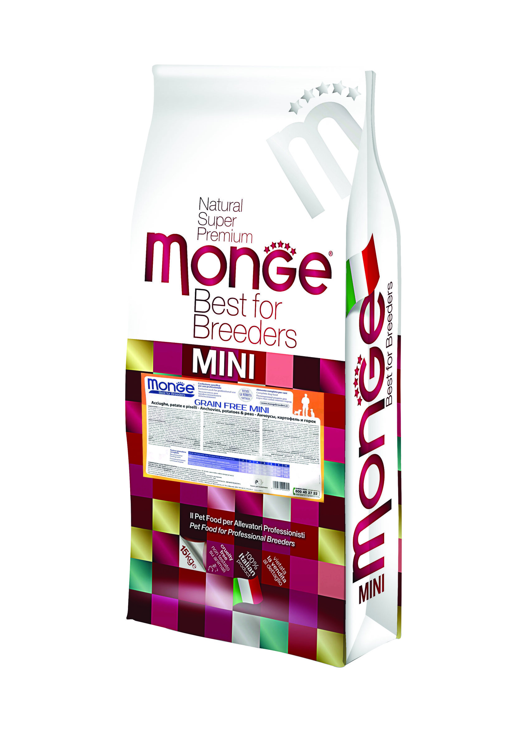 

Беззерновой корм для собак BWILD Monge Grain Free Mini анчоус 15кг (70004695)