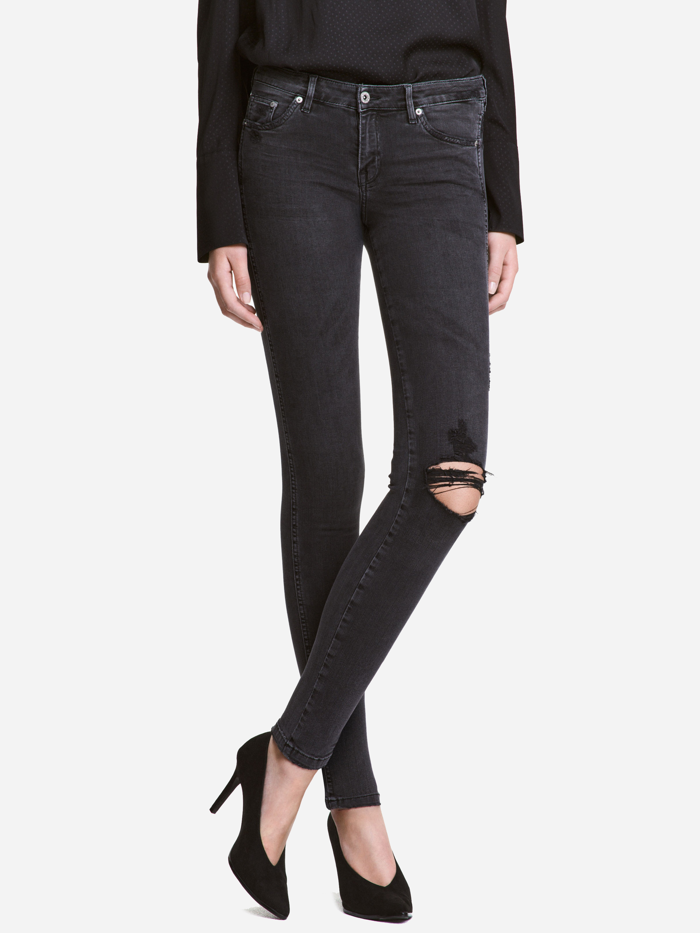 

Джинсы H&M 4246645-ACXW 24-30 Темно-серые