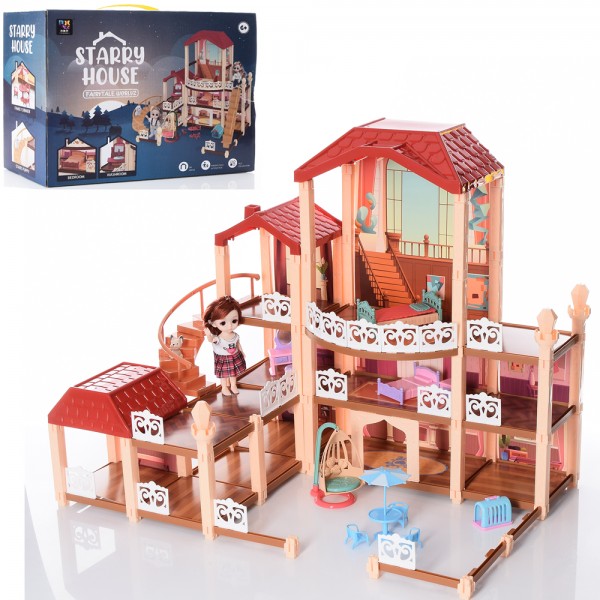 

Игровой набор Домик Bambi 2022-4 3 этажа, 70-44-в55,5см (BAM005180)