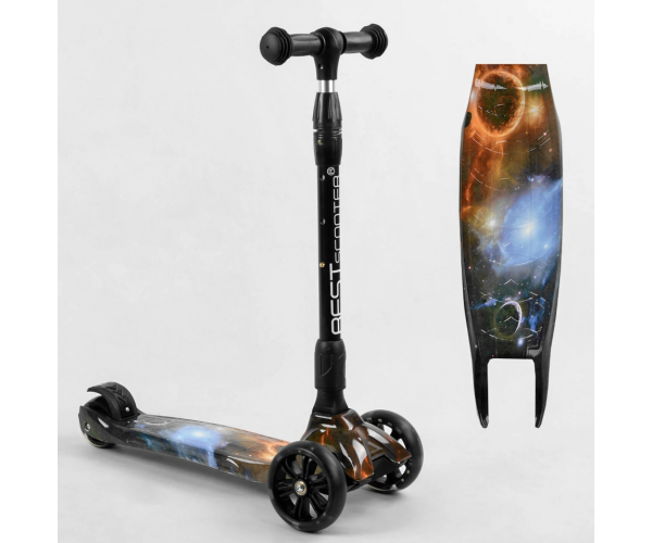 

Трехколесный самокат Best Scooter Smart, усиленный, с широкими светящимися колесами, 43635