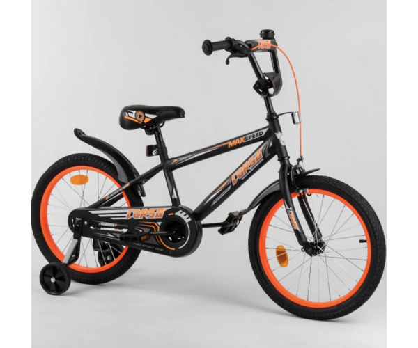 

Велосипед двухколесный CORSO MaxSpeed EX N5581 18", Черно-оранжевый