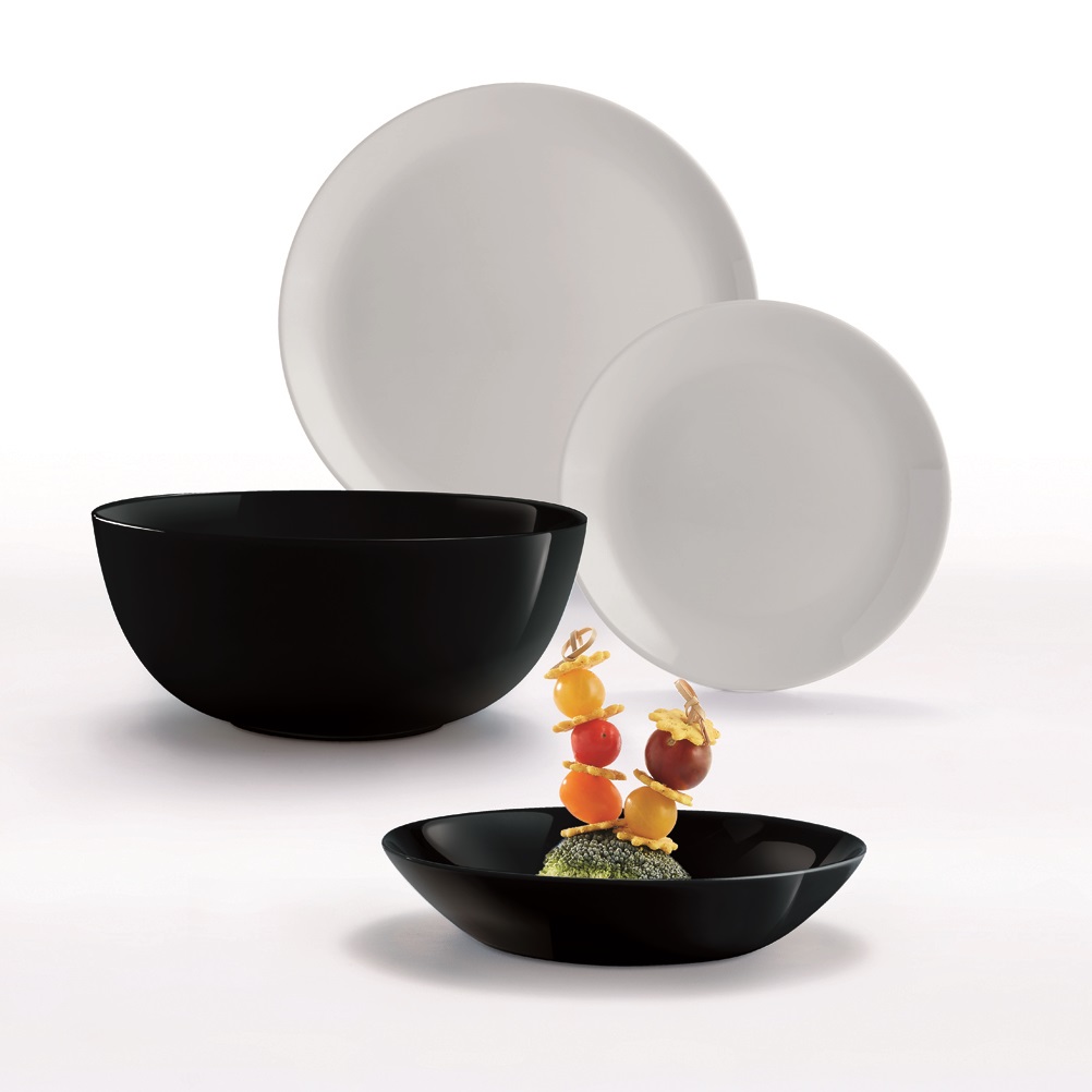 

Столовый сервиз Diwali Black Granit 19 предметов Luminarc (Q0232-4117-45123)