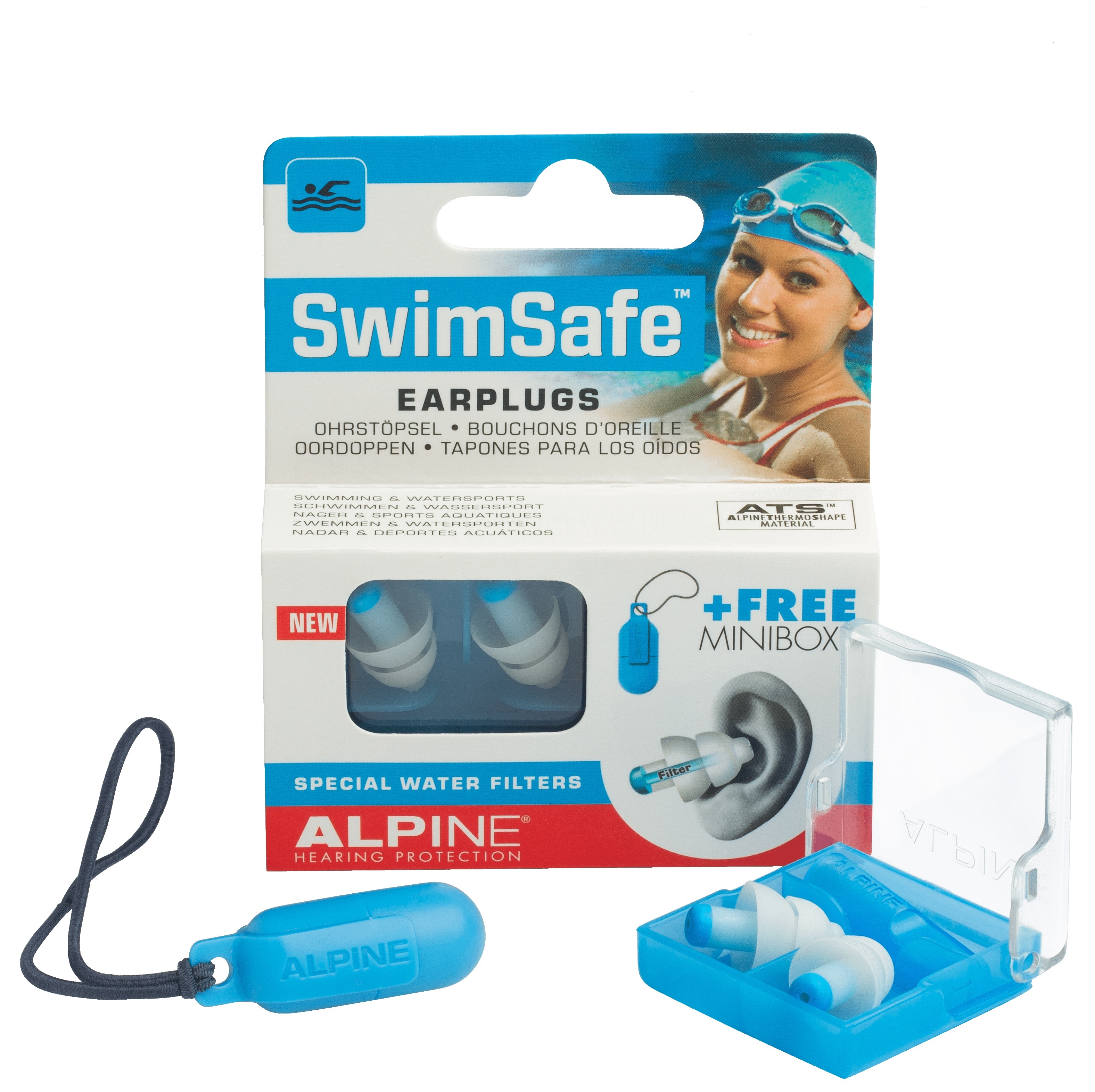 

Беруши для плавания с фильтром Alpine Hearing Protection Swimsafe (12008)