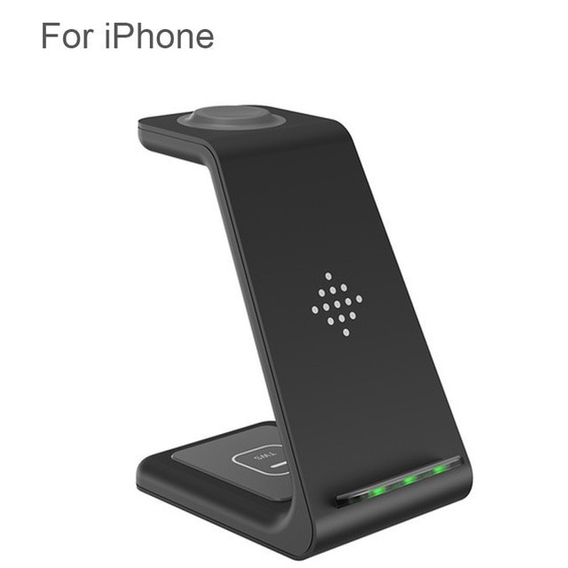 

Беспроводное зарядное устройство 3 в 1 Qi 15 ВтQi 15 Вт для iPhone 11/12 Pro Max Apple Watch AirPods