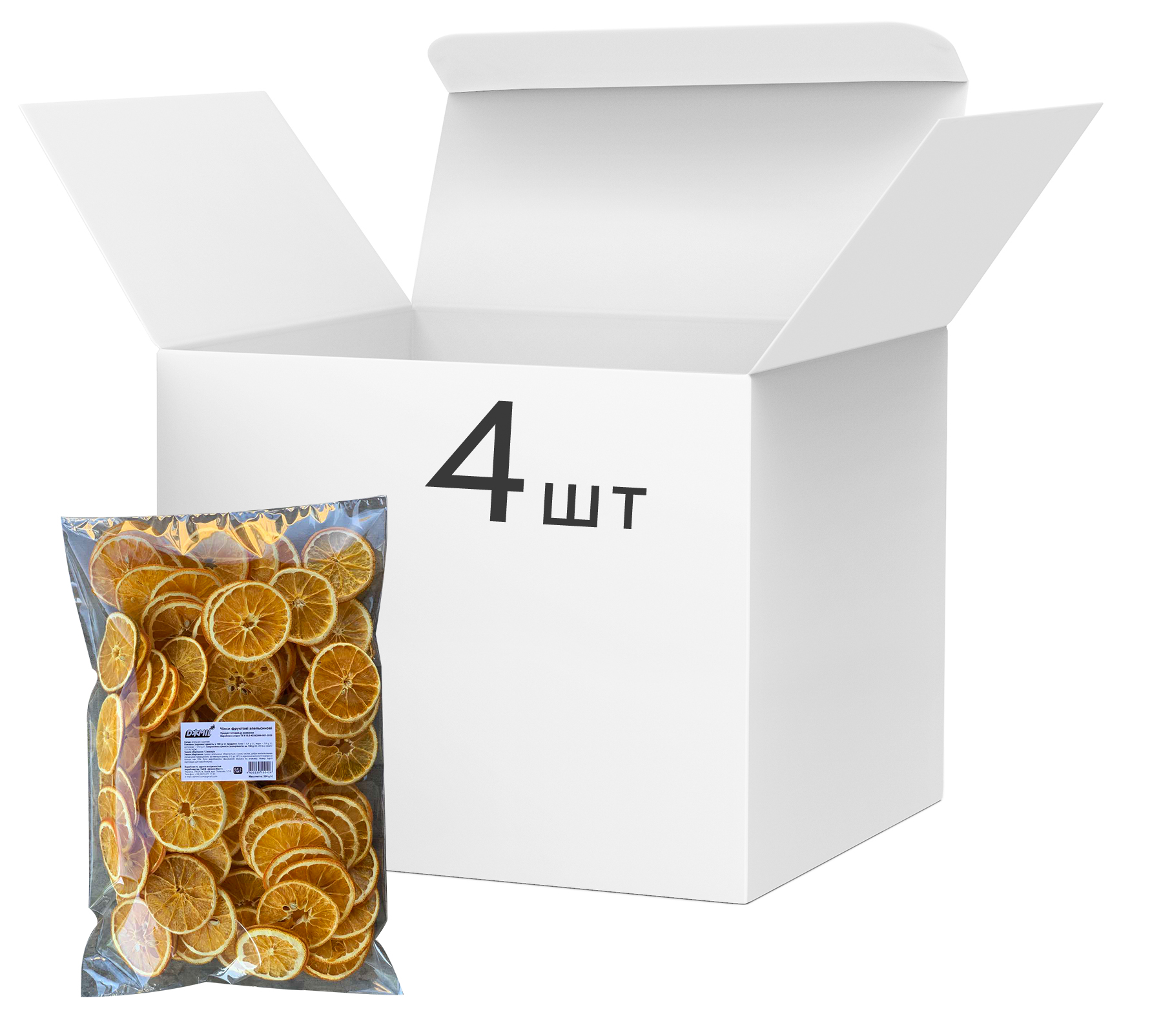 Акція на Упаковка чипсов фруктовых Джміль апельсиновых 500 г х 4 шт (4820235150488) від Rozetka UA