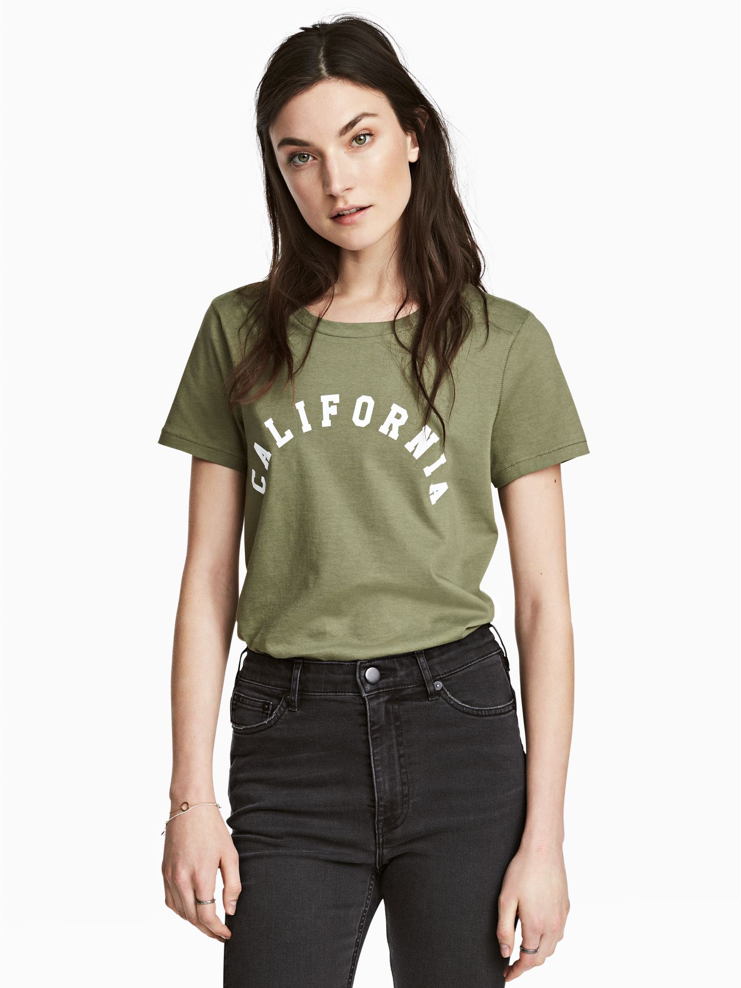 

Футболка H&M 1466961 L Хаки