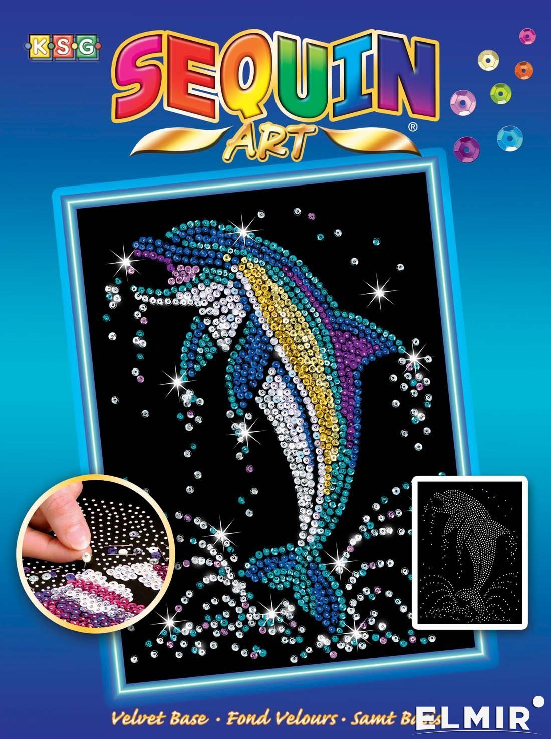 Акція на Набор для творчества Sequin Art Blue Dolphin 25х34 см (SA1516) від Rozetka UA