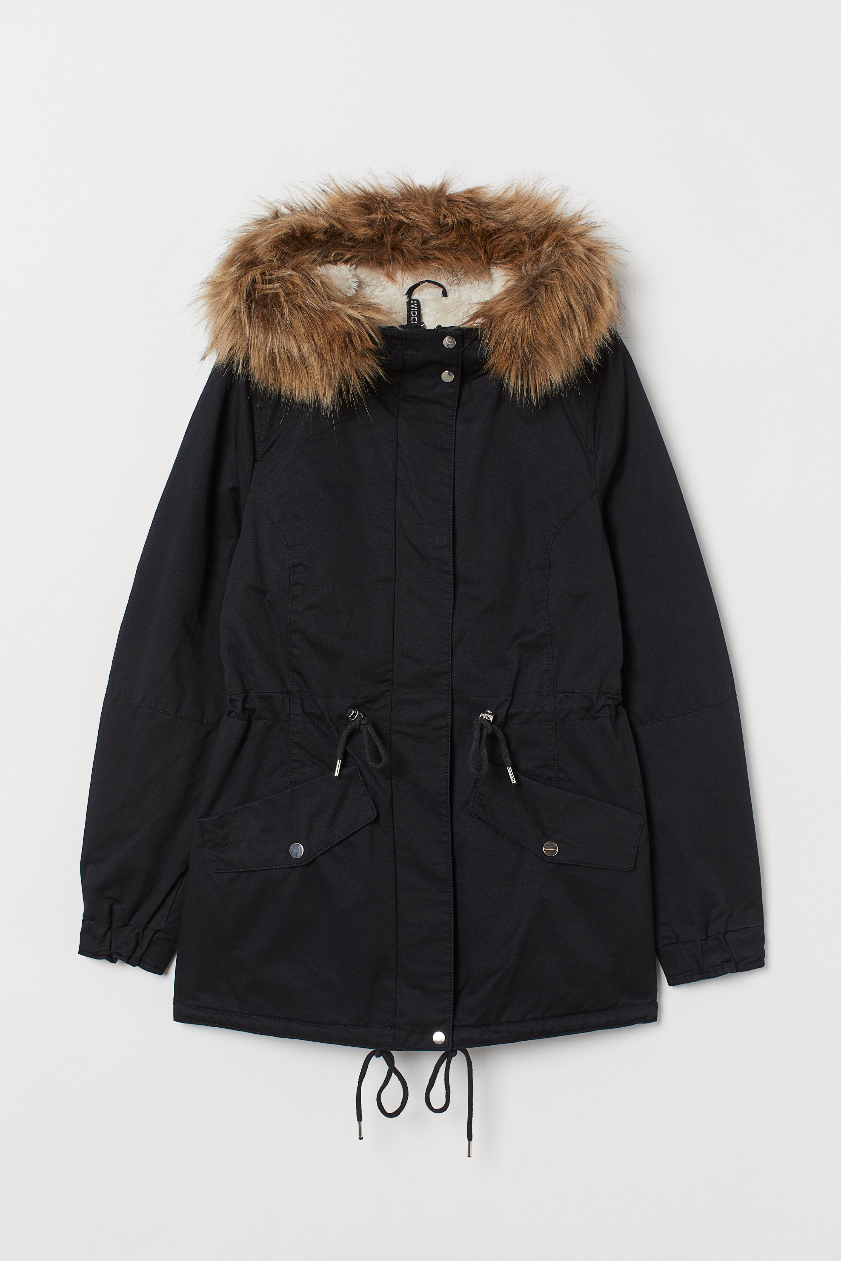 

Парка H&M  черный 72126601, Парка H&M 34 черный 72126601